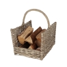 Kaminholzkorb aus Rattan mit Griff 45,8x36x51,5cm Verkauf