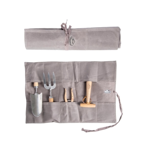 Gartenwerkzeugtasche zum Rollen aus Wachstuch Aktion