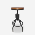 Barhocker Industriestil aus Holz und Metall schraubverstellbar Skiv Aktion