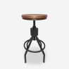 Barhocker Industriestil aus Holz und Metall schraubverstellbar Skiv Aktion