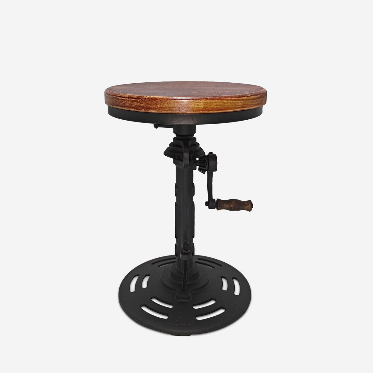 Barhocker mit Kurbel verstellbar im Vintage-Stil Zunor Aktion