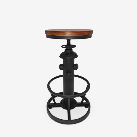 Barhocker verstellbar im Vintage-Stil mit Fußstütze Ziblo Aktion