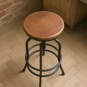 Barhocker verstellbar im Vintage-Stil mit Fußstütze Klom Sales