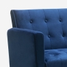 Modernes clic clac 3-Sitzer Samt Schlafsofa Caullae goldene Beine Eigenschaften
