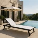 Garten Sonnenliege Räder verstellbare Rückenlehne Rimini Sales