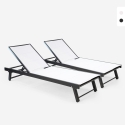 Bestand 2 moderne verstellbare Gartenliegen mit Rädern Rimini Katalog
