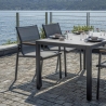 Garten-Set mit Glastisch und 4 Stühlen Tarquinia Modell