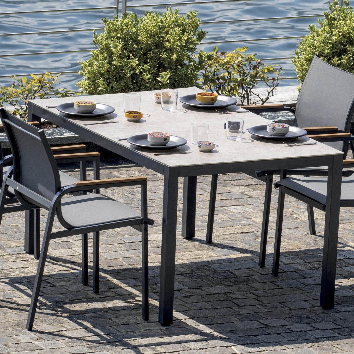Garten-Set mit Glastisch und 4 Stühlen Tarquinia Aktion Garten-Set mit Glastisch und 4 Stühlen Tarquinia Aktion