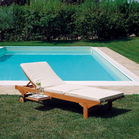 Gepolstertes Kissen für Teak-Sonnenliege Carloforte Aktion