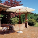 Garten-Sonnenschirm 285cm mit Holz-Mittelmast Gharab Verkauf
