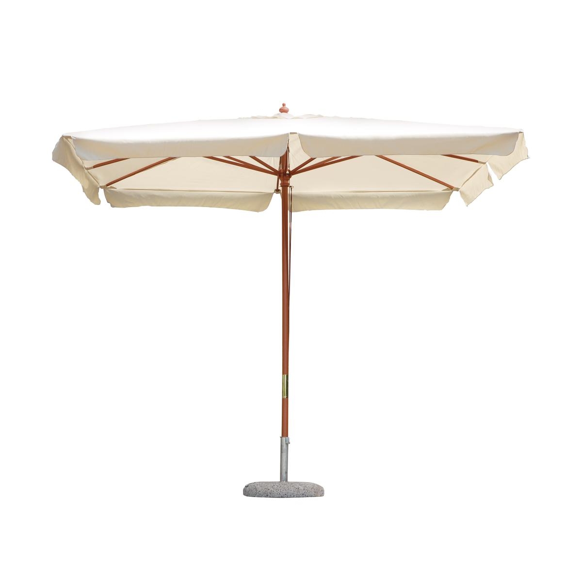 Rechteckiger Garten-Sonnenschirm 3x4 mit Holzmittelmast Seyram Aktion Rechteckiger Garten-Sonnenschirm 3x4 mit Holzmittelmast Seyram Aktion