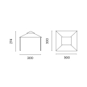 Gartenpavillon aus Eisen 3x3m mit Moskitonetzen Oregon Rabatte
