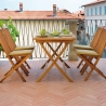 Klappbarer Gartentisch aus Teakholz 80x120cm Lipari Sales