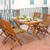 Klappbarer Gartentisch aus Teakholz 80x120cm Lipari Verkauf