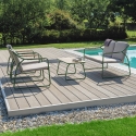 Modernes Gartenmöbel-Set Tinos mit 2 Sesseln, Sofa und Tisch Angebot
