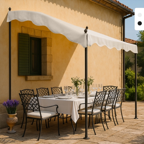 Pavillon 3x2 Meter Garten Stahl Café Hotel Pergola UV-Schutz Aktion