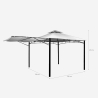 Gazebo 3,3x3,3 Meter Garten Bar Veranda Markt Pagode Antigua uv 