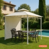 Gazebo 3,3x3,3 Meter Garten Bar Veranda Markt Pagode Antigua uv Lagerbestand