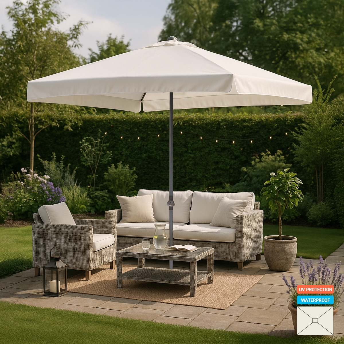 Rechteckig Café Hotel Gartenschirm 3x2 Sonnenschirm Alu mittelmast Eden Aktion Rechteckig Café Hotel Gartenschirm 3x2 Sonnenschirm Alu mittelmast Eden Aktion