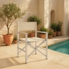 2er Set klappbare Strandstühle Klappstühle aus Aluminium Regista Gold