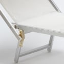 4er Set Sonnenliegen Luxus Italienischen Strandliegen mit Dach Italia 