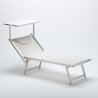4er Set Sonnenliegen Luxus Italienischen Strandliegen mit Dach Italia 
