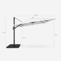 Gartenschirm mit verstellbarem Arm aus Aluminium mit dezentraler Stange 3x3 Vienna Noir Kauf