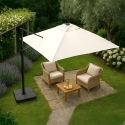 Ampelschirm Quadratisch Pendelschirm 2,5 Meter Garten Café Hotel Alu Paradise Sales