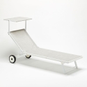 20 Sonnenliegen Strandliege aus Aluminium mit Rollen für Garten Swimmingpool Alabama 