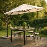 Ampelschirm 3m Pendelschirm Garten Café Alu Paradise Sales