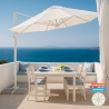 Aluminium-Gartenschirm mit dezentraler Stange für Haus 3x3m Paradise White Aktion