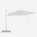 Aluminium-Gartenschirm mit dezentraler Stange für Haus 3x3m Paradise White Kauf