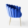 Samt Sessel in modernem Design vergoldete Beine Calicis Preis