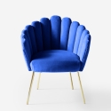 Samt Sessel in modernem Design vergoldete Beine Calicis Auswahl