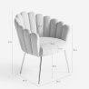 Samt Sessel in modernem Design vergoldete Beine Calicis 