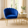Samt Sessel in modernem Design vergoldete Beine Calicis Sales
