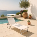 Aluminium Strandliege Sonnenliege mit Sonnendach Nettuno Angebot