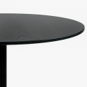 Runder Esszimmertisch 120cm schwarz Holz modern Blackwood+ Rabatte