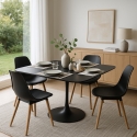 Goblet stil quadratischer Tisch mit abgerundeten Kanten Esszimmer Küche Bar Lillium 100 Sales