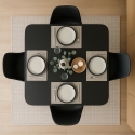 Goblet stil quadratischer Tisch mit abgerundeten Kanten Esszimmer Küche Bar Lillium 100 Auswahl