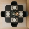 Goblet stil quadratischer Tisch mit abgerundeten Kanten Esszimmer Küche Bar Lillium 100 Auswahl