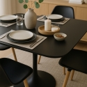 Goblet stil quadratischer Tisch mit abgerundeten Kanten Esszimmer Küche Bar Lillium 100 Eigenschaften
