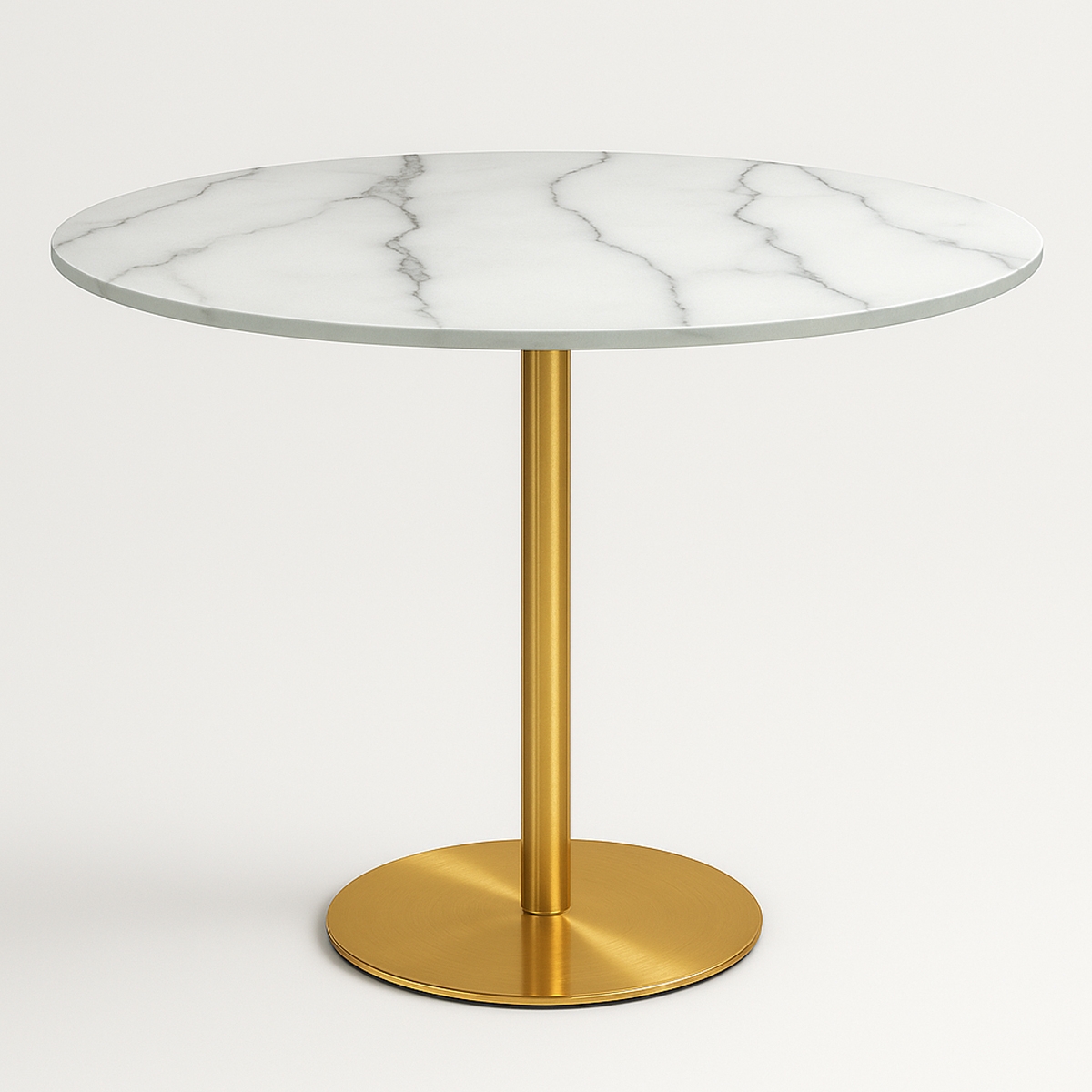 Runder Tisch 80cm mit goldenem Marmoreffekt im klassisch-modernen Stil Monika Aktion