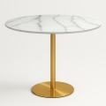Runder Tisch 80cm mit goldenem Marmoreffekt im klassisch-modernen Stil Monika Aktion