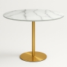 Runder Tisch 80cm mit goldenem Marmoreffekt im klassisch-modernen Stil Monika Aktion