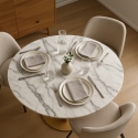 Runder Tisch 80cm mit goldenem Marmoreffekt im klassisch-modernen Stil Monika Eigenschaften