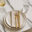 Runder Tisch 80cm mit goldenem Marmoreffekt im klassisch-modernen Stil Monika Maße