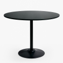 Runder Esszimmertisch 120cm schwarz Holz modern Blackwood+ Aktion