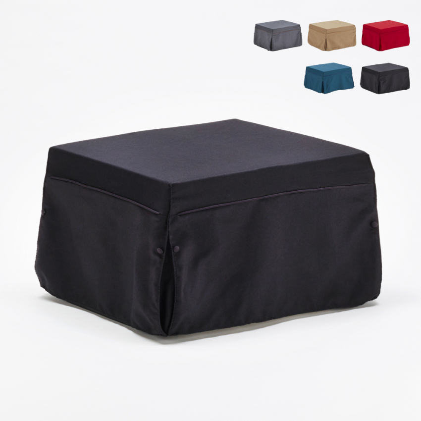 Fußhocker Pouf Bett wandelbares Klappbett Morfeo Eigenschaften Fußhocker Pouf Bett wandelbares Klappbett Morfeo Eigenschaften