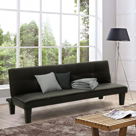 Sofa-Bett Living Kompakt Kunstleder für Einzimmer-, Zweizimmerwohnung Topazio
